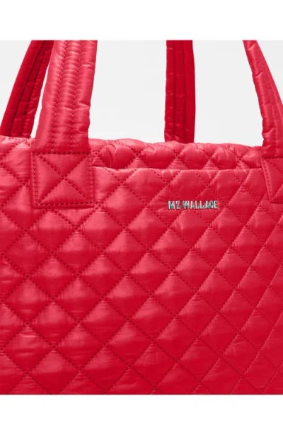 Mz Wallace Large Metro Deluxe Quilted Tote Bag In Red
