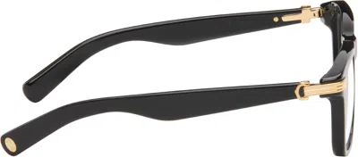 Cartier Black Premiare Rectangular Acetate Glasses In Black