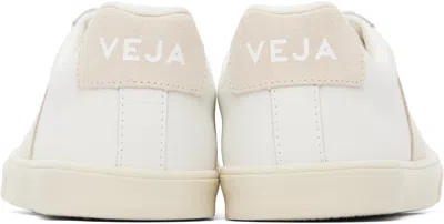Veja White And Pink Leather Esplar Logo Sneakers