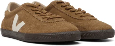 Veja Volley Tent Brown And White Suede Sneakers In Multi