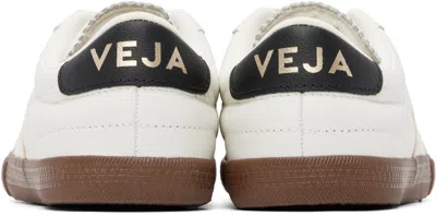 Veja Panenka Leather Sneakers In White And Cream In Neutral
