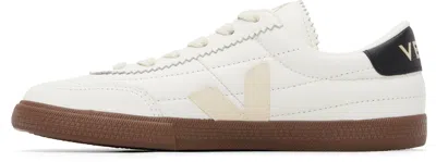 Veja Panenka Leather Sneakers In White And Cream In Neutral