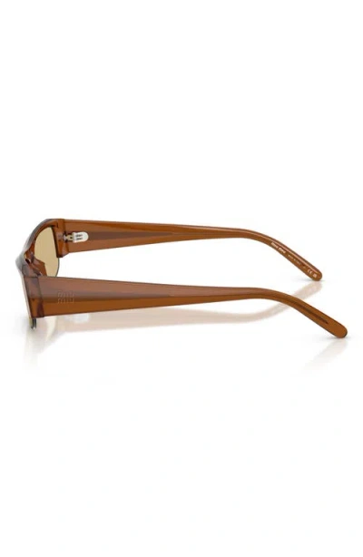 Miu Miu 54mm Rectangular Sunglasses In Brown