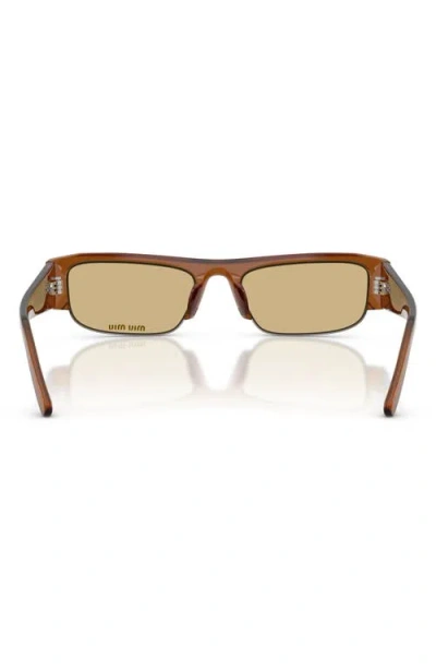 Miu Miu 54mm Rectangular Sunglasses In Brown
