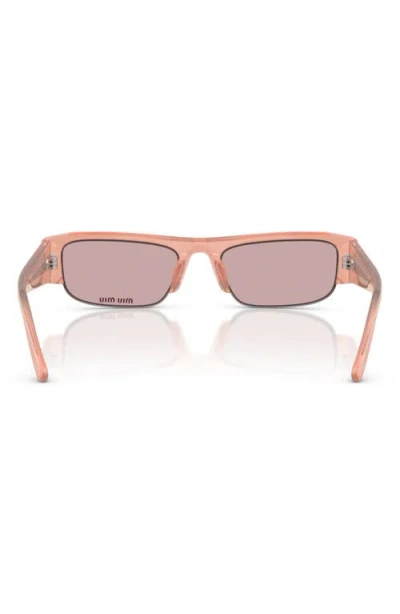 Miu Miu 54mm Rectangular Sunglasses In Pink
