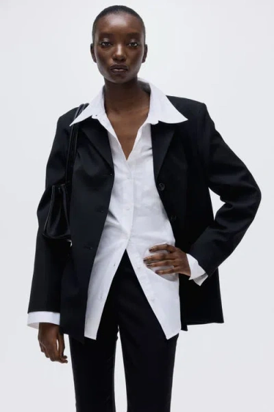 H&m Single-breasted Blazer In Black