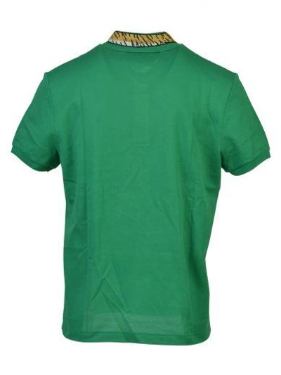 Shop Gucci Cotton Polo With Tiger Embroidery In Emerald