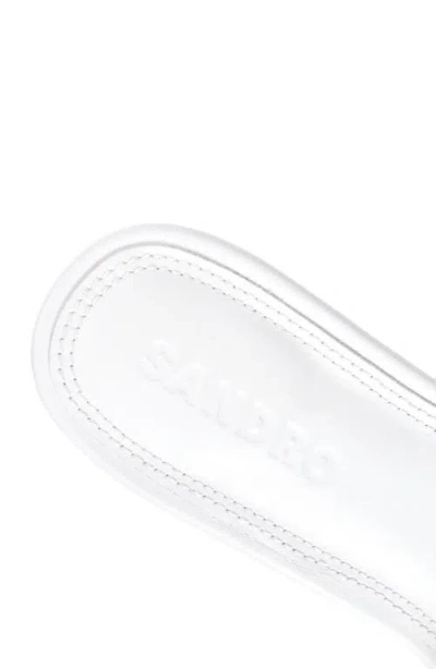 Sandro Paris Metallic Leather Heeled Mules 55