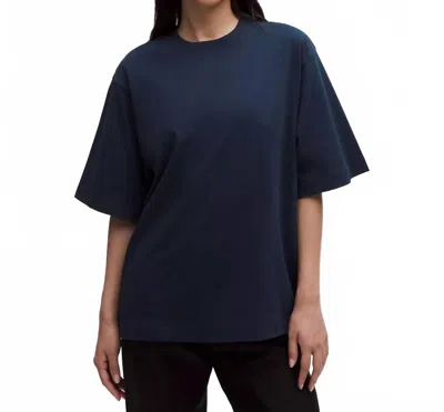 Lululemon Heavyweight Cotton Oversized T-shirt In True Navy In Blue