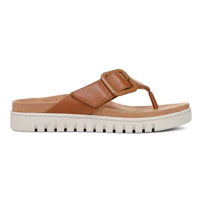 Vionic Uptown Marin Toe Post Sandal In Brown