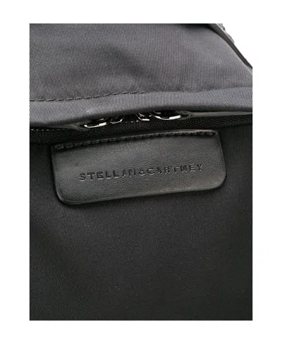 Stella Mccartney Logo Strap Backpack In Black