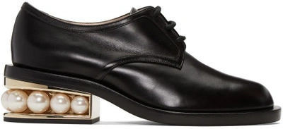 Nicholas Kirkwood Casati Derby Embellished Leather Brogues In Black