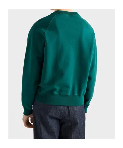 Prada Long-sleeved Sweatshirt In Green