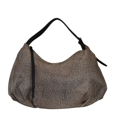 Borbonese Medium Shoulder Bag In Gray