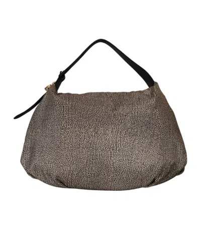 Borbonese Medium Shoulder Bag In Gray
