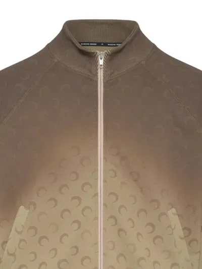 Marine Serre Moon Pattern Zipper Sweatshirt In Multi