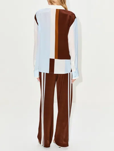 Sir Marais Button-front Silk Shirt In White