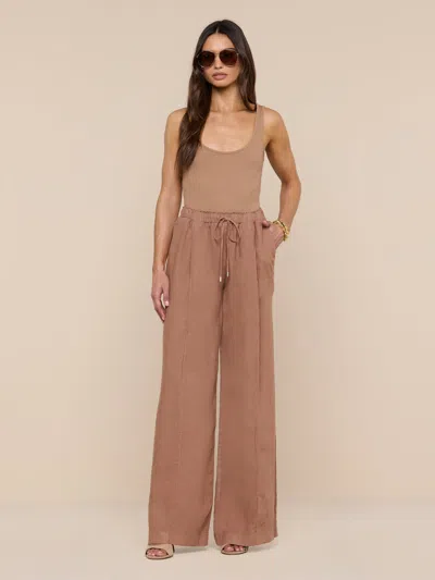 L'agence Connie Drawstring Trouser In Hazelnut In Brown