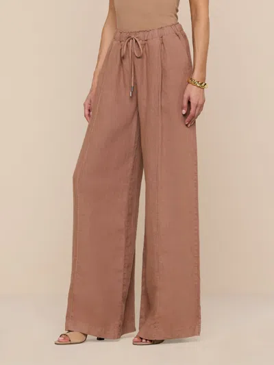L'agence Connie Drawstring Trouser In Hazelnut In Brown