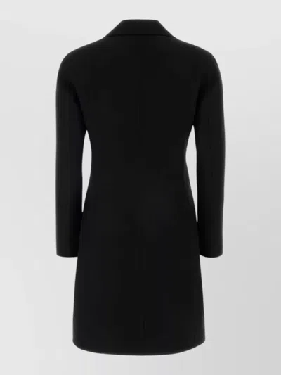 Jil Sander Twill-weave Single-breasted Coat In Black