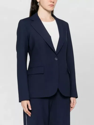 P.a.r.o.s.h Tailored Jacket Back Vent Buttoned Cuffs In Blue