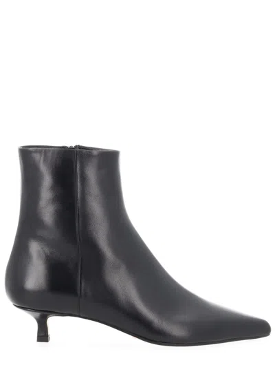 Aeyde Sofie Kitten Heel Pointed Toe Ankle Boots In Black