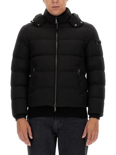 Moorer Long-sleeved Down Jacket In Black