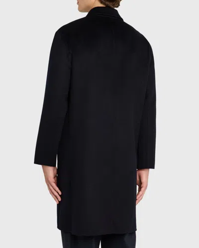 Frame Men & Apos;s Double-face Wool Overcoat In Blue
