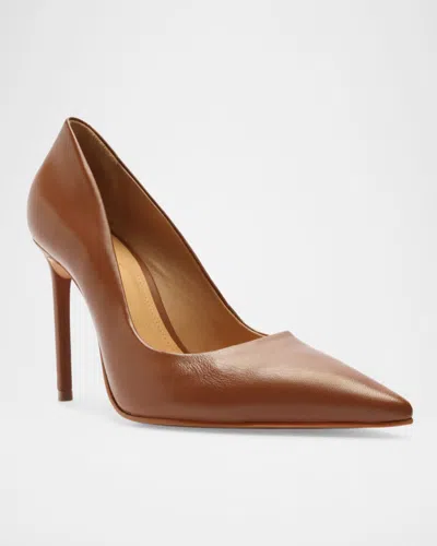 Schutz 100mm Lou Leather Pointed-toe Pumps In Multi