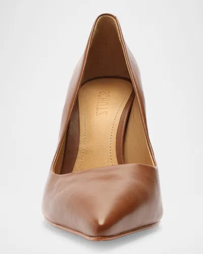 Schutz 100mm Lou Leather Pointed-toe Pumps In Multi