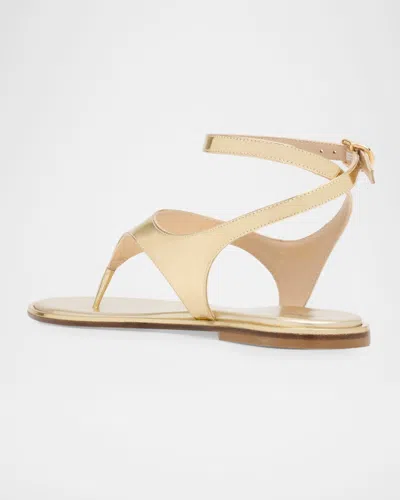 Stuart Weitzman Marley Metallic Leather Ankle-strap Sandals In Multi
