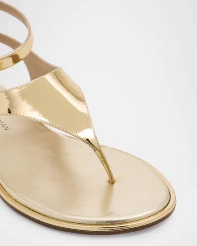 Stuart Weitzman Marley Metallic Leather Ankle-strap Sandals In Multi