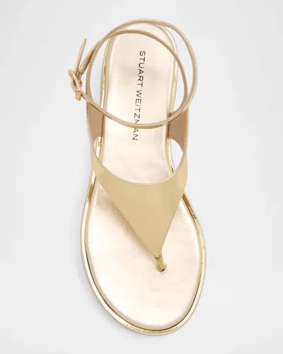 Stuart Weitzman Marley Metallic Leather Ankle-strap Sandals In Multi