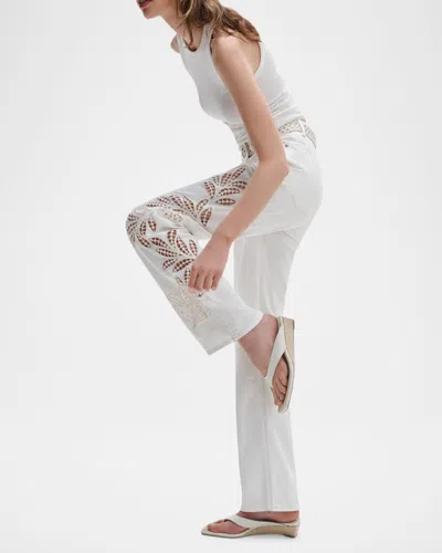Rag & Bone Jo Thong Wedge Sandal In White