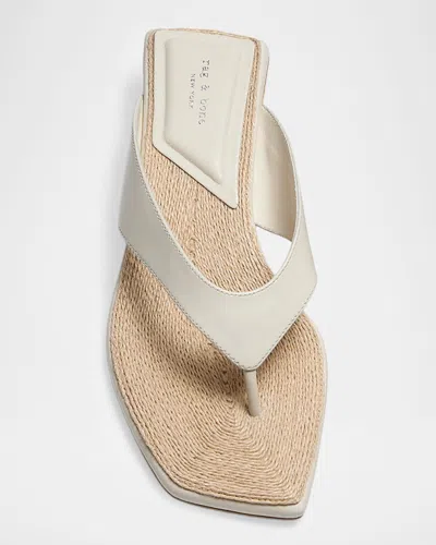 Rag & Bone Jo Thong Wedge Sandal In White