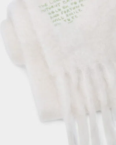 Loewe X Louis Wain Mohair And Wool Blend Scarf In White
