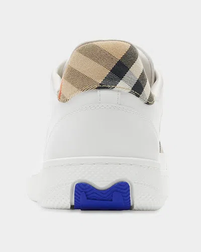 Burberry Low Top Sneakers Padded Collar Rubber Sole In Multi