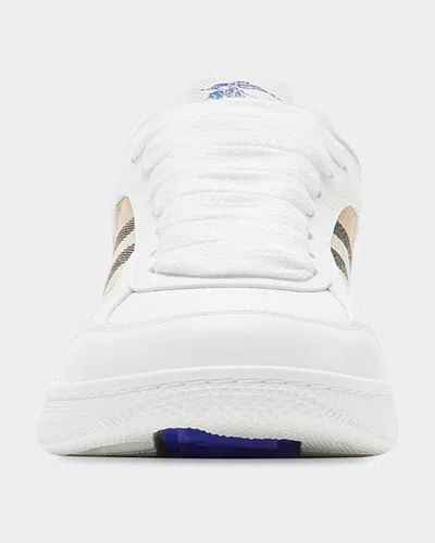 Burberry Low Top Sneakers Padded Collar Rubber Sole In Multi