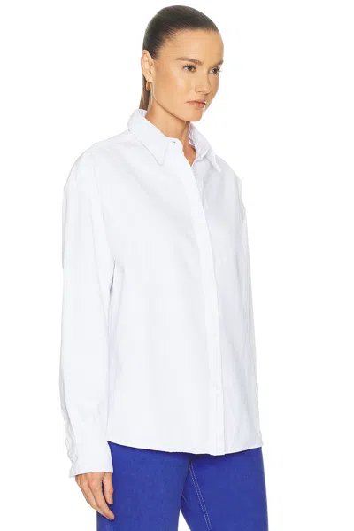 Ezr Button Down Top In White
