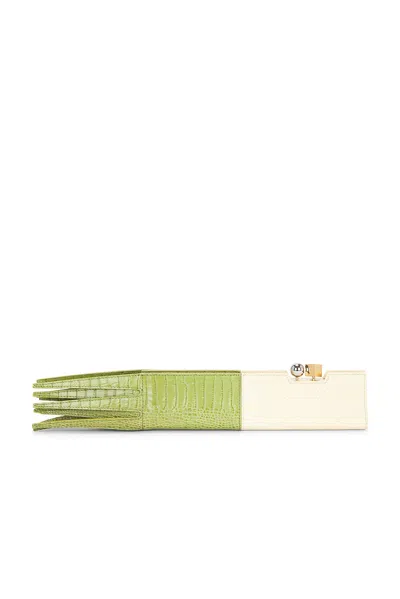 Jacquemus Poireau Fringed Textured-leather Clutch