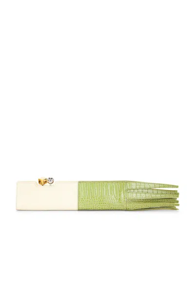 Jacquemus Poireau Fringed Textured-leather Clutch