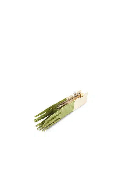 Jacquemus Poireau Fringed Textured-leather Clutch