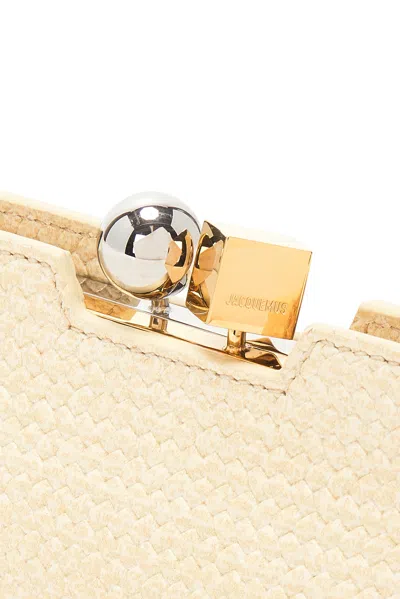 Jacquemus Poireau Fringed Textured-leather Clutch