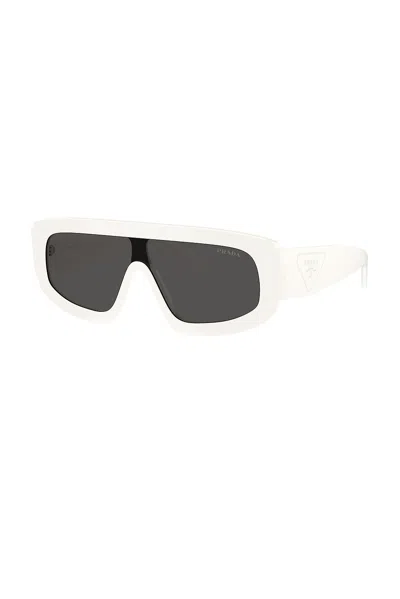Prada Irregular Sunglasses In White