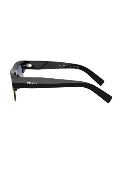 Prada Rectangular Sunglasses In Black