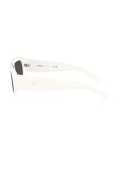 Prada Irregular Sunglasses In White