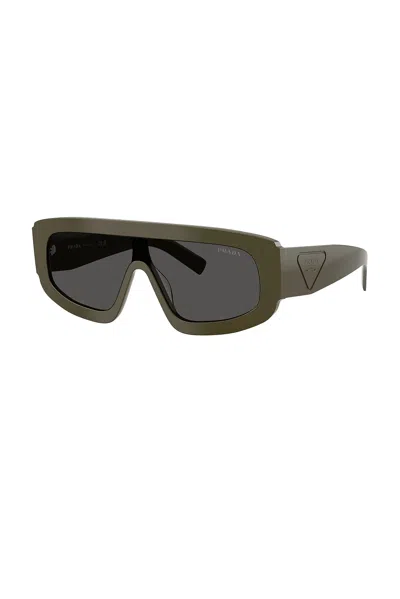 Prada Irregular Sunglasses In Green