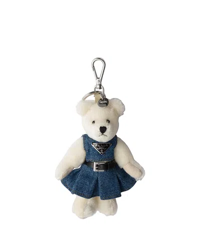 Prada Teddy Keychain Charm In Multi