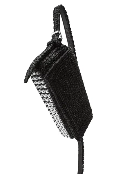 Alexander Wang Black Leather Ricco Medium Shoulder Bag In Black