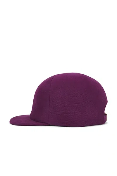 Balenciaga Purple Drill Solid Baseball Hat In Purple